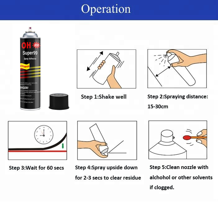 Non Toxic Embroidery Temporary Spray Adhesive Glue 600ML