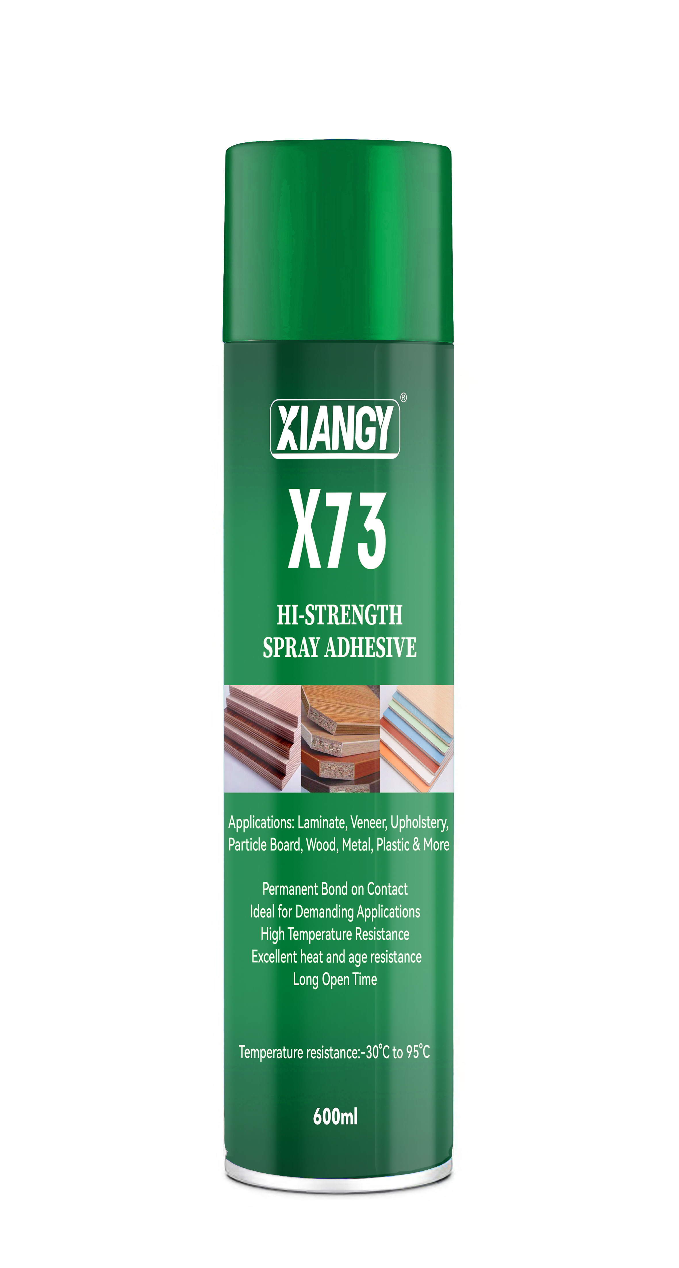 Hi-Strength X73 Spray Adhesive, Permanent,  Bonds Laminate, Wood, Metal, Plastic, Clear Glue