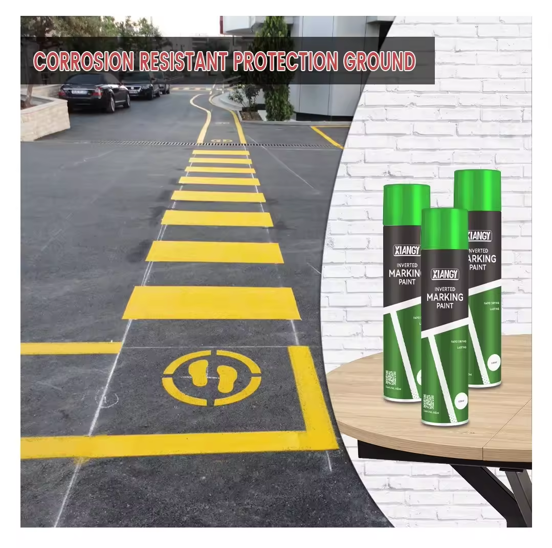 China Factory Sale Quick-drying Line Marking Paint Acrylic Resin Yellow/white/grey Aerosols Spray Paint 750ml