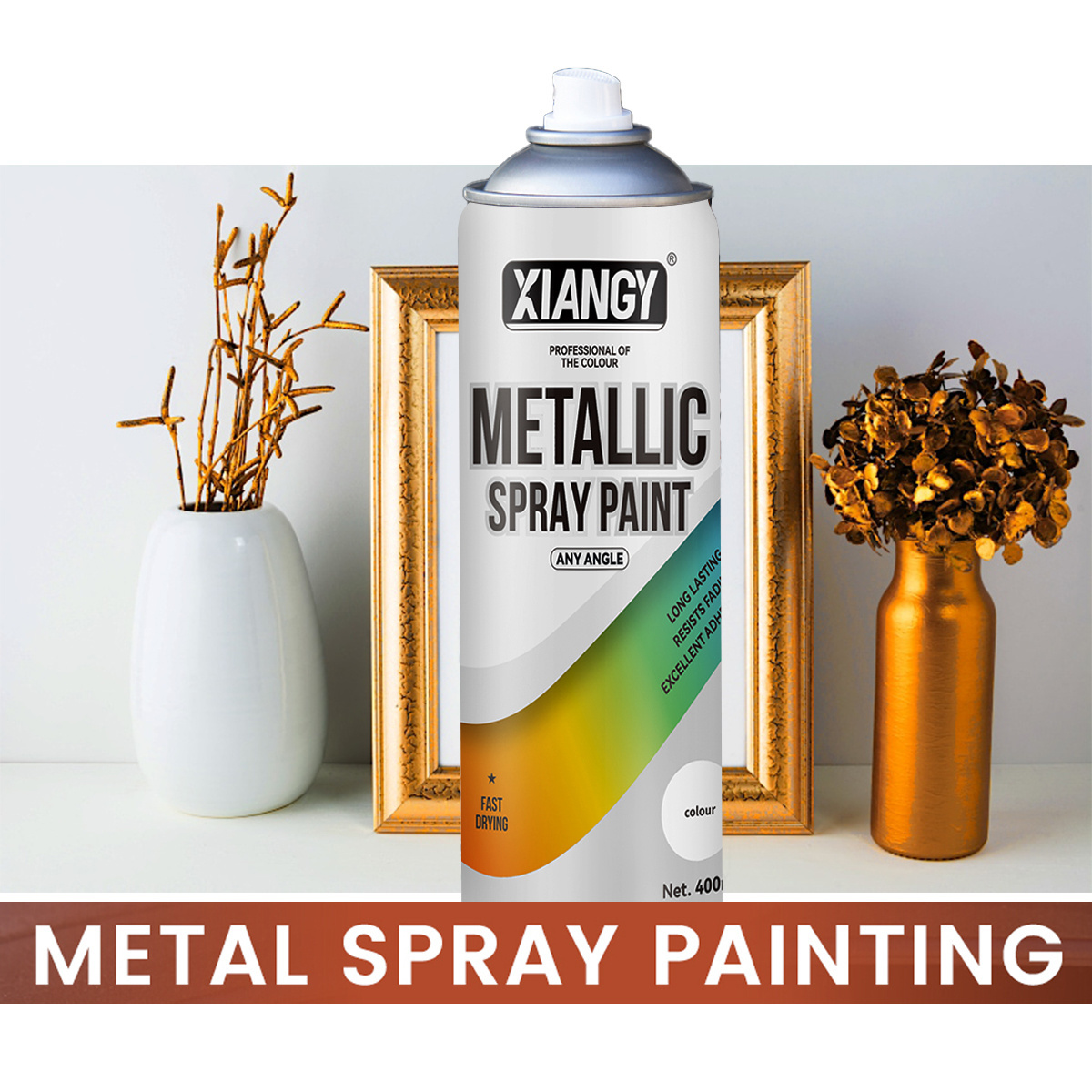 400ml Aerosol Glitter Spray Paint For Metal Wicker Paper Plastic Glass Pottery Craft Foam