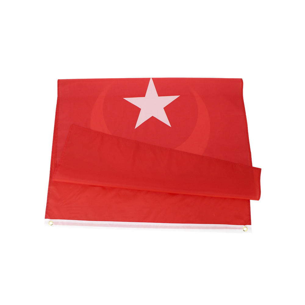 Ready to Ship 100% Polyester 3x5ft Stock Printed TR Turkish Turkey Flag