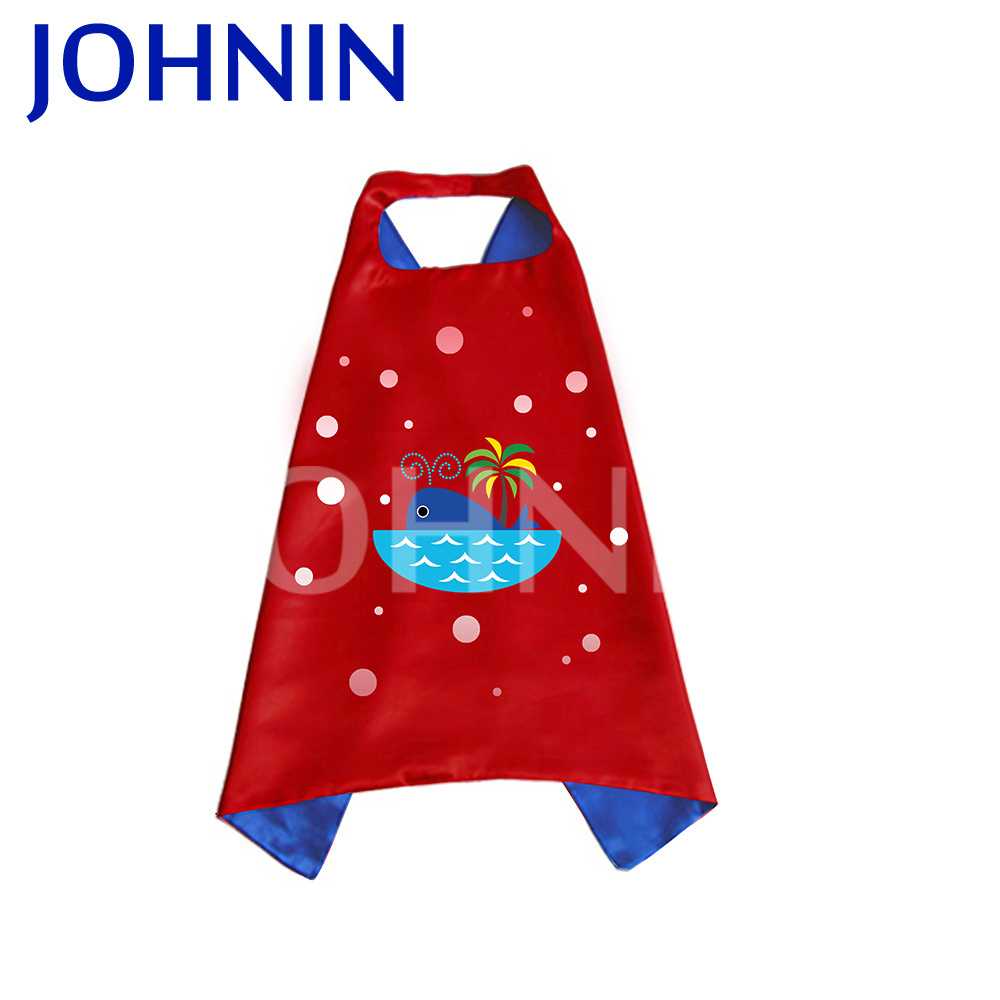 party Cartoon Dress Up Double Sided Superhero Cape And Mask