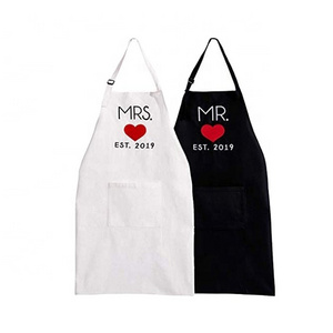 Johnin Mr. and Mrs.Apron His and Her Black White Apron Wedding Gifts for couple