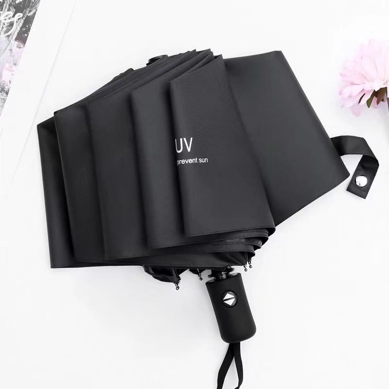 Folding fully automatic umbrella for male and female students, Korean version, sun and rain dual-purpose sunscreen UV protection