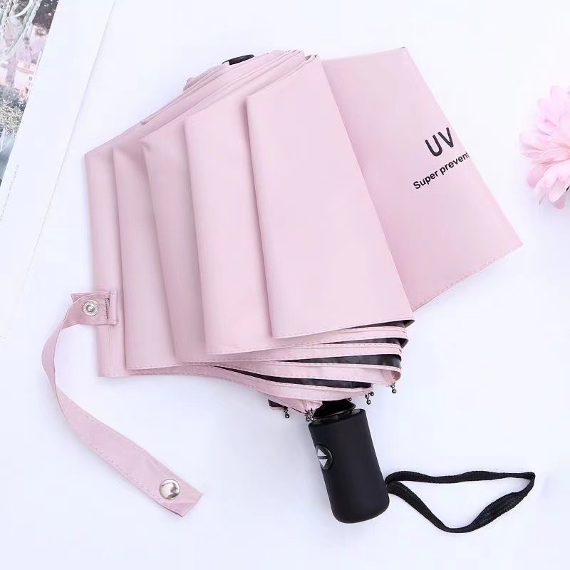 Folding fully automatic umbrella for male and female students, Korean version, sun and rain dual-purpose sunscreen UV protection