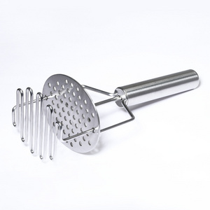 Kitchen supplies stainless steel manual potato press, mashed masher, baby food aid tool Double-layer  Wavy Pressure Ricer Fruit