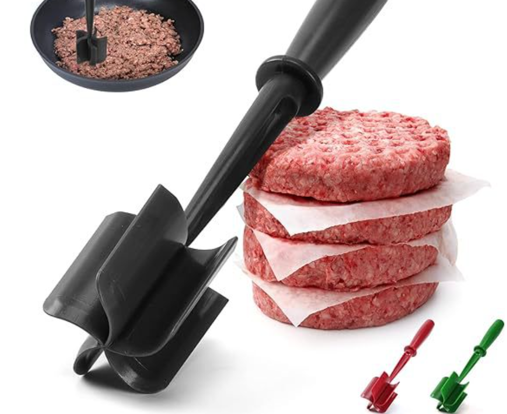 Meat Chopper Handheld Cooking Scraper   Multi-Functional Heat-Resistant Hamburger Salad Masher and Mix  Manual  Ground Beef