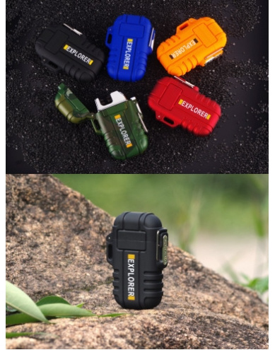 Electronic Waterproof Double Arc Charging Lighter Windproof Portable F12 Camouflage Outdoor Metal Cigarettes Giveaways Outdoors