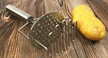 Kitchen supplies stainless steel manual potato press, mashed masher, baby food aid tool Double-layer  Wavy Pressure Ricer Fruit