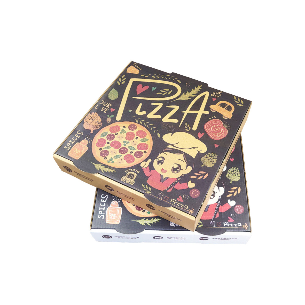 caja para pizza carton wholesale custom printed 16 12 inch 10 inch white custom pizzakarton Pizza Box with logo