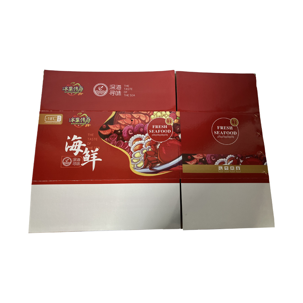 Professional manufacture waterproof wax carton box for frozen meat seafood and vegetable