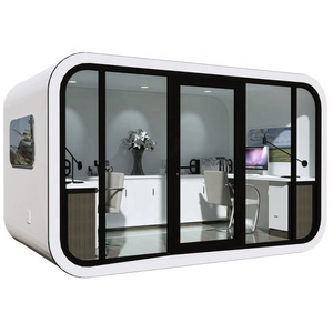 K New Product Travel Trailer Apple Cabin Prefabricated Flat Pack Modular Container House On Wheels  camping pod