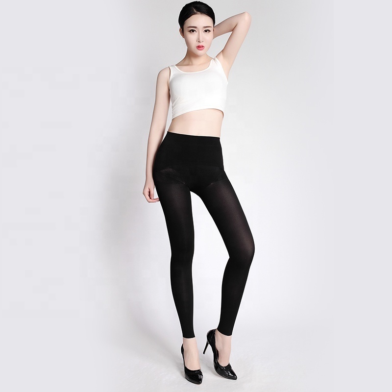 High Waist Fashion Ballet Compression Leggings Black Footless Tights Pantyhose