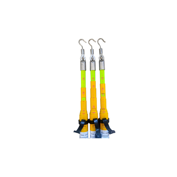 IRL-208 Telescopic Triangle Fiberglass High Voltage Electric Hot Sticks With Scale