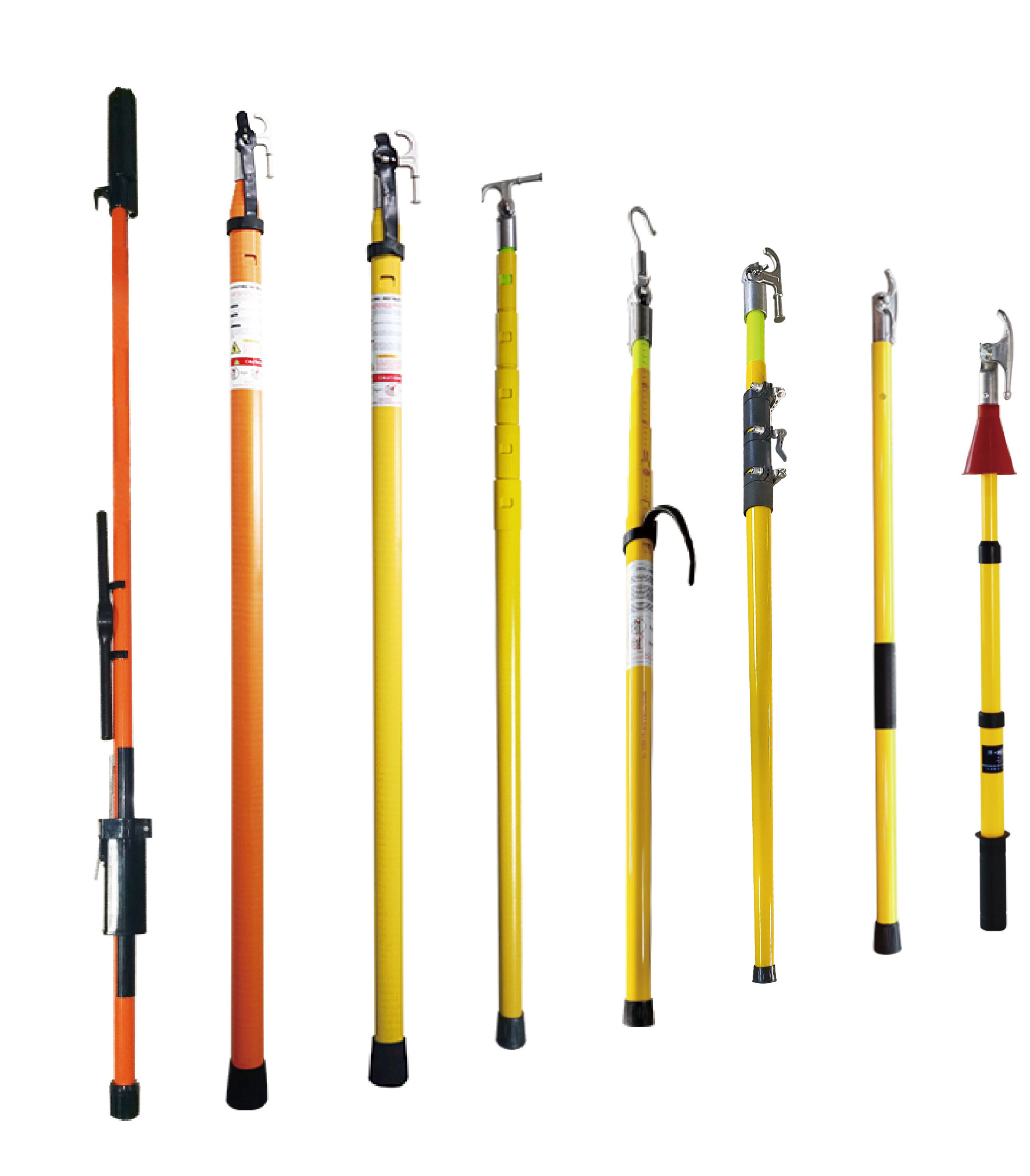 IR-235 High Voltage Fiberglass 5M 10M Insulated Operation Telescopic Triangle Hot Stick Rod