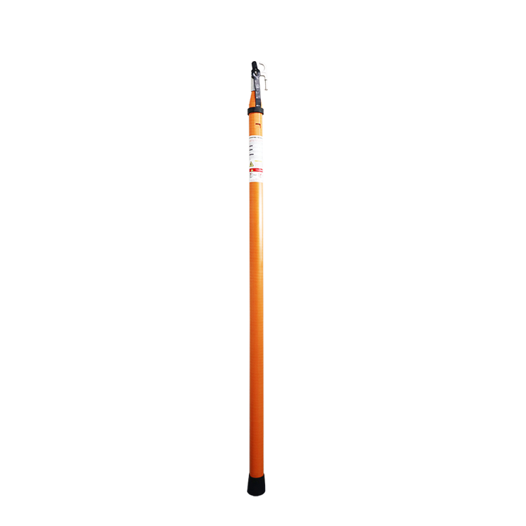 Brazilian American Type Triangle Telescopic Hot Stick Insulated Electric HV Epoxy Reinforced Fiberglass Operating Rod IR-235