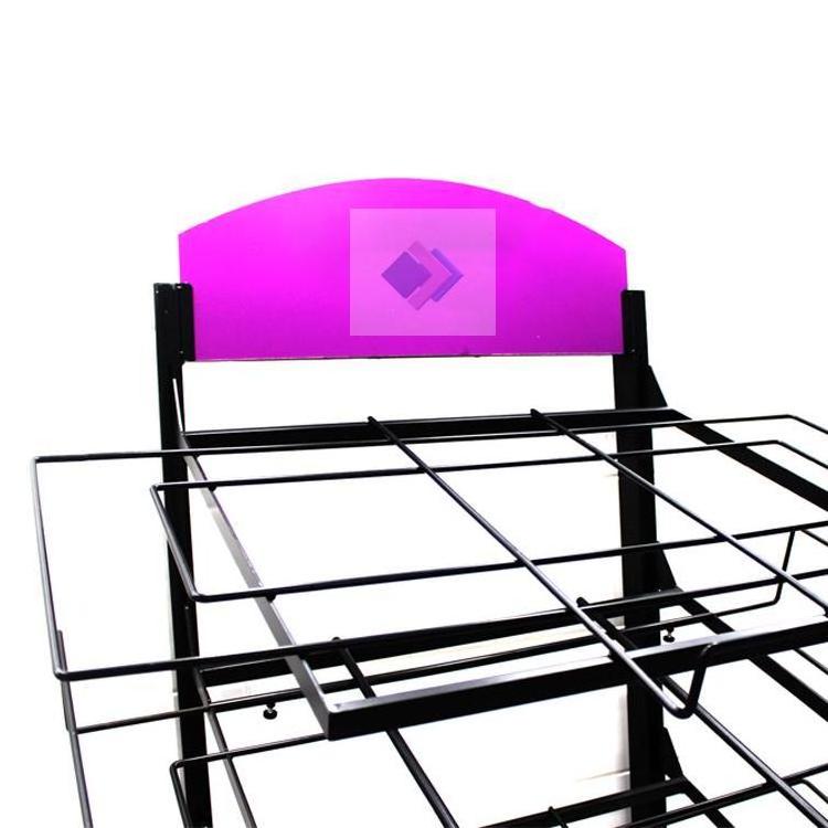 Custom Wire Display Stand Food Shelving Mall Retail Displays Metal Carpet Display Stand