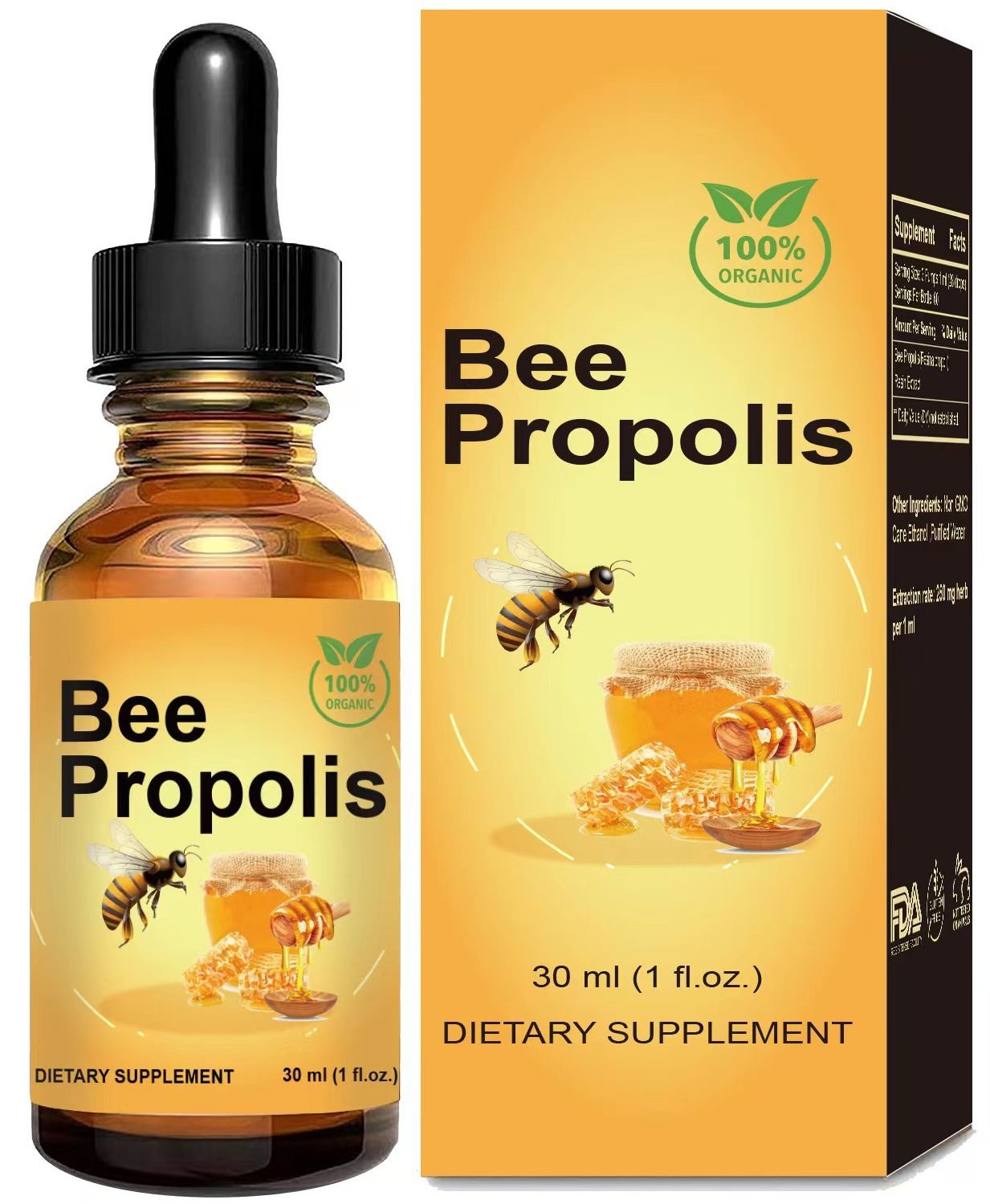 Factory Supply brazilian bee propolis bee propolis extract Bee propolis With Private Label