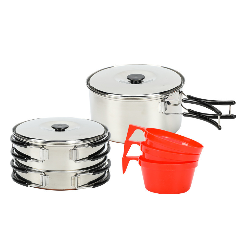 3 Person Camping Outdoor Picnic Mess Kit for Family