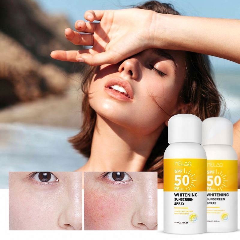 Luxury Makeup Waterproof Spf 50 Korean Whitening Sunscreen Moisturizer Sun Lotion Lightening Sunscreen Cream For Face Spray