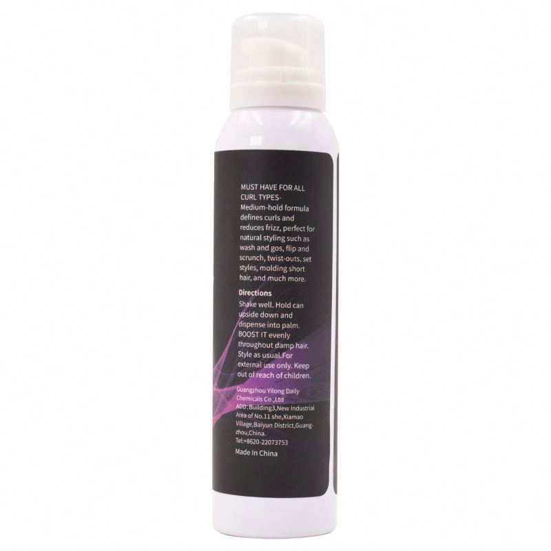 Custom Alcohol free firming hold styling foam and wax bulk wholesale coconut finishing for extreme hair mousse