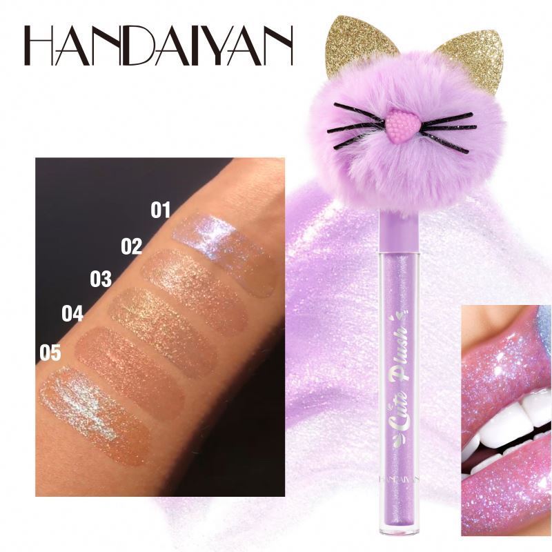 HANDAIYAN new product 5 Colors Matte Lipgloss Non-stick Cup Waterproof Long-lasting Vegan OEM ODM Makeup Cosmetics  lipstick SS