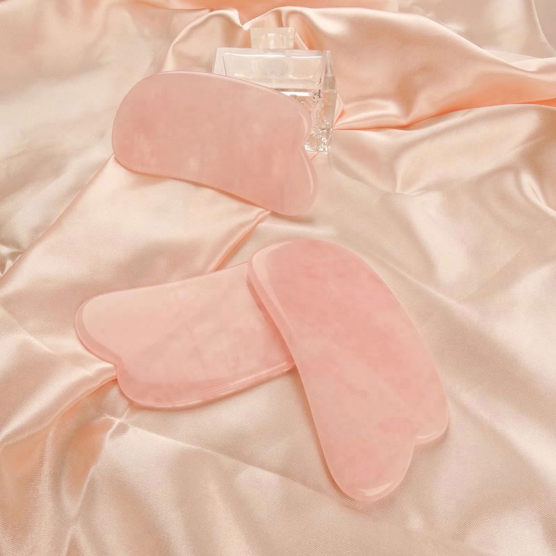 Premium Quality Beauty Tools Essential Oil Massage Natural Real Stone Rose Quartz Gua Sha