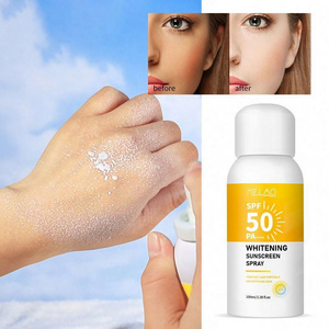 Luxury Makeup Waterproof Spf 50 Korean Whitening Sunscreen Moisturizer Sun Lotion Lightening Sunscreen Cream For Face Spray