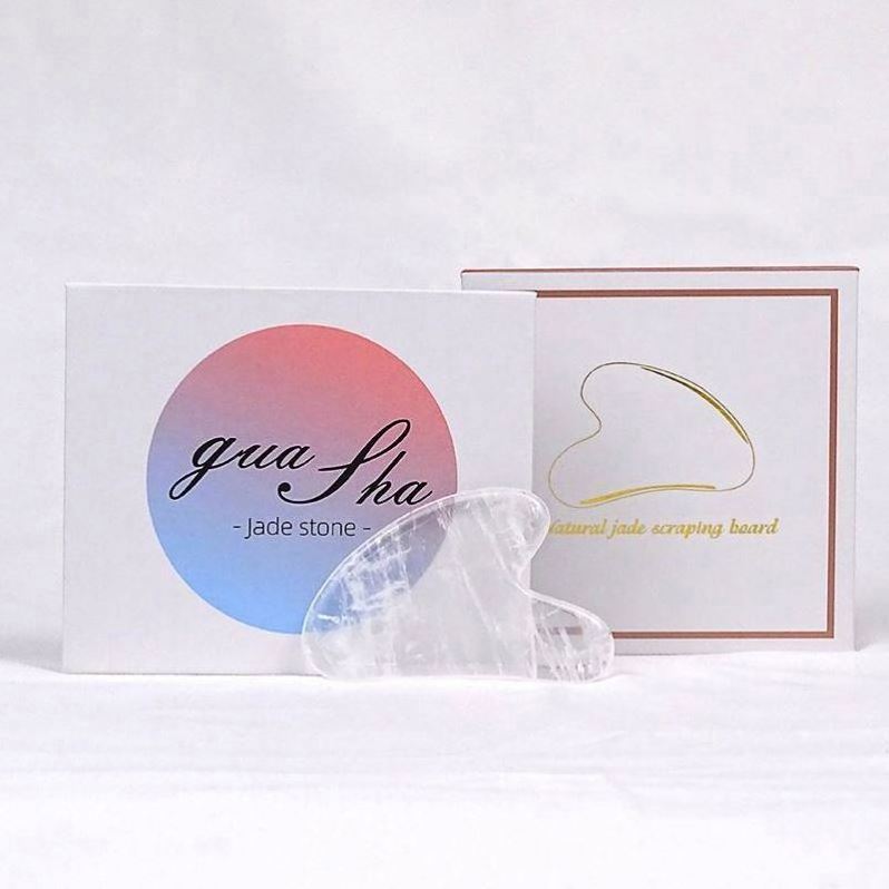 High Quality Skincare Facial Massage Transparency Crystal Ice Gua Sha Tool For Face