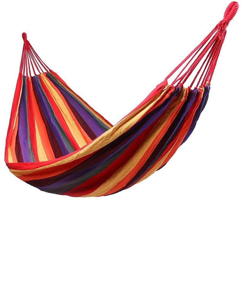 Outdoor Portable Parachute Hammock Beach Canvas Folding Hammock with Tree Straps