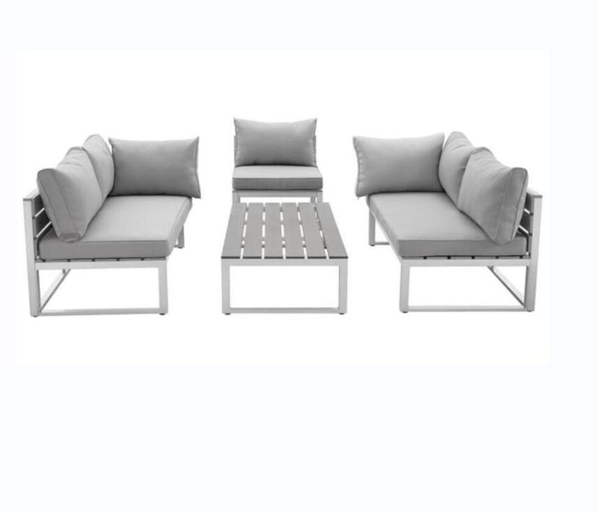 Waterproof Modern Leisure 4pc aluminum sectional outdoor cafe dining sofas set patio outdoor furniture Garden Sofa Set