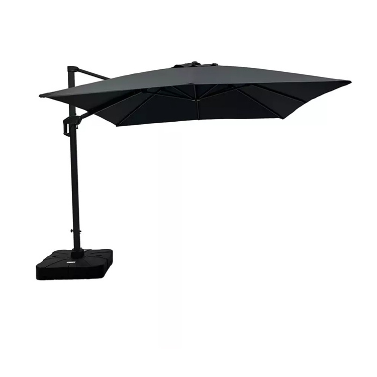 Outdoor Restaurant Offset Umbrella 360 Tilt Large Roman Parasols Patio Aluminum Cantilever Umbrellas