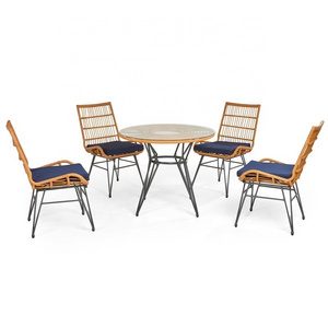 5 Piece Dining Table Set Garden Outdoor Furniture Outdoor Rattan Furniture Set