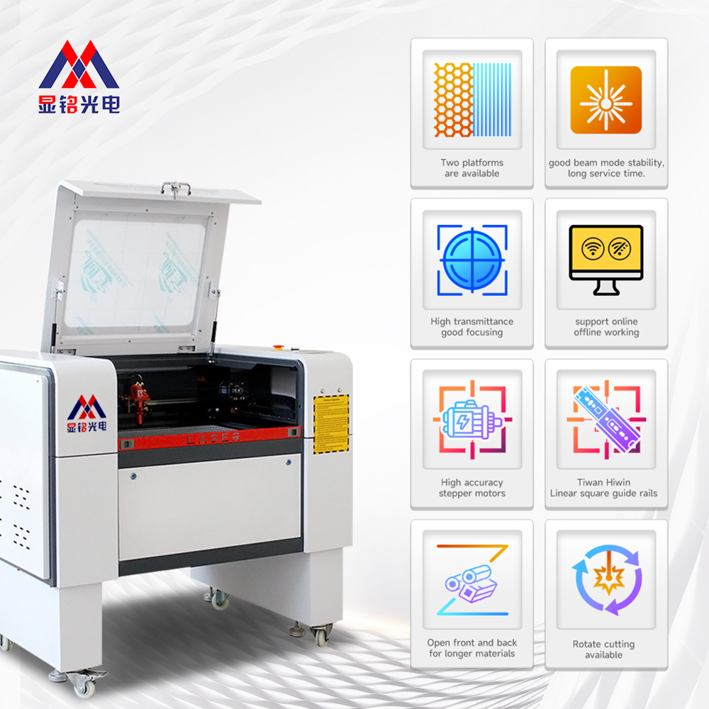 XM Efficient Engraving Device 40w 50w 60w 80w 100w 100 Watt Co2 Laser Cutting Machine For Clothing and Textiles