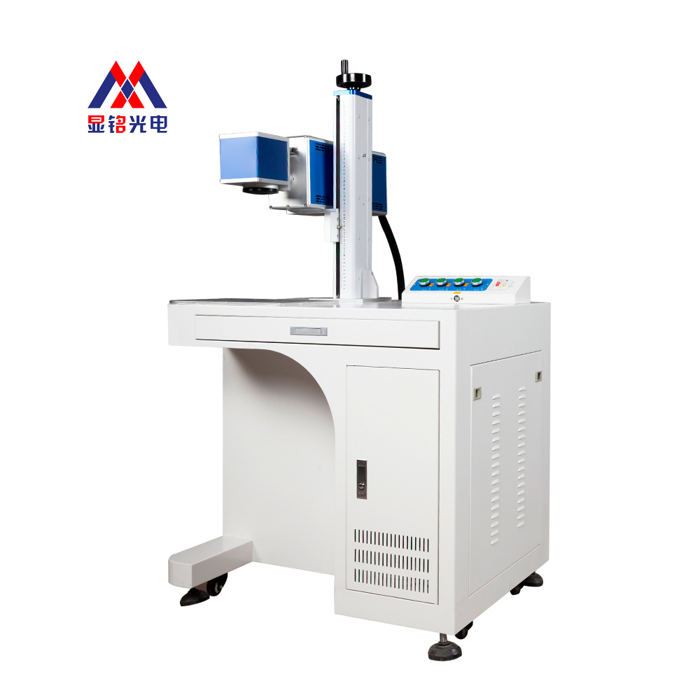 desktop co2 galvo  20w 50w 100w raycus color printed fiber laser marking machine for engraving metal