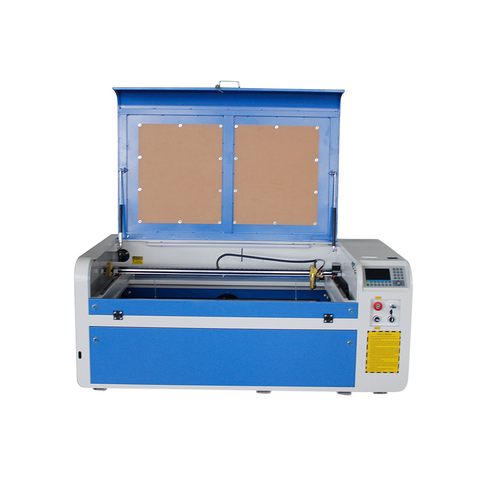 blue cnc leather 50w acrylic granite stone laser wood engraving machine with rotary table stamps plastic