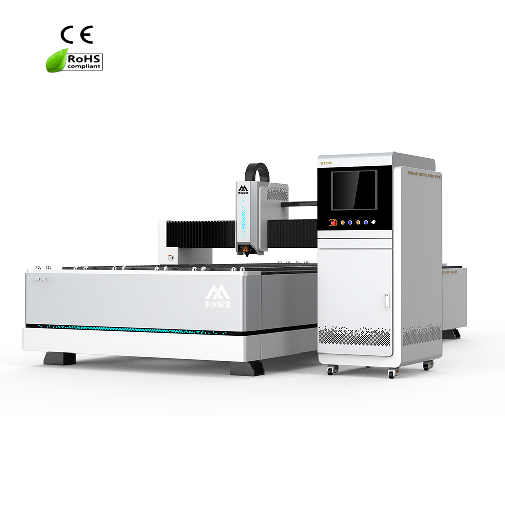 rebound cnc ce 1000w fiber metal laser cutting machine with dust cheap fully enclosed door laser power price