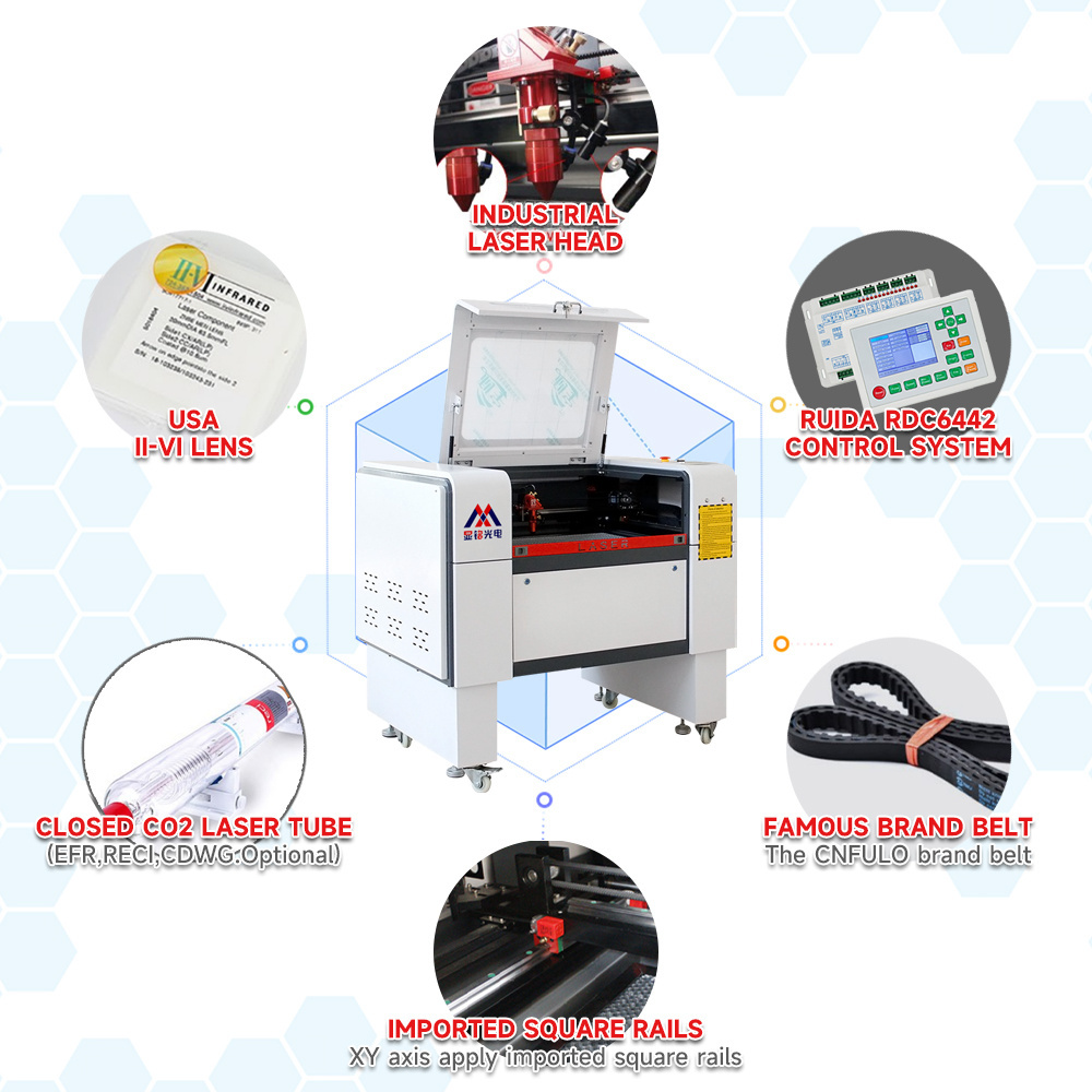 XM Efficient Engraving Device 40w 50w 60w 80w 100w 100 Watt Co2 Laser Cutting Machine For Clothing and Textiles