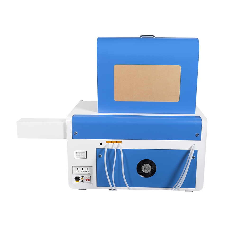 blue cnc leather 50w acrylic granite stone laser wood engraving machine with rotary table stamps plastic