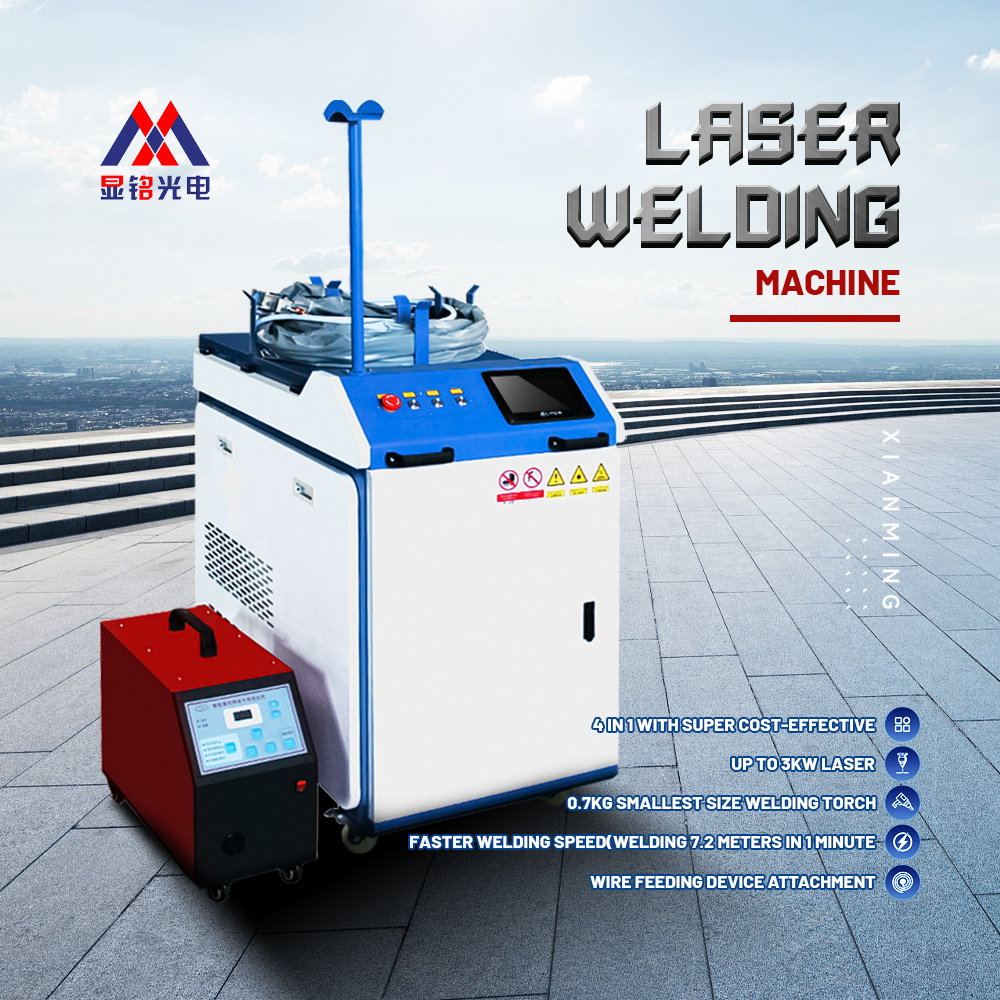 XM 2KW 3KW Galvanized Sheet Handheld Gun Metal Laser Welding Machine Fiber Seam Cleaning Lazer Machine 1500W