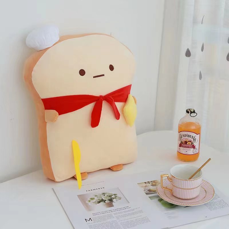 yanxinanv high-quality Funny Toast Sliced Bread Pillow Pillow with kid student gift Toast plush toy food