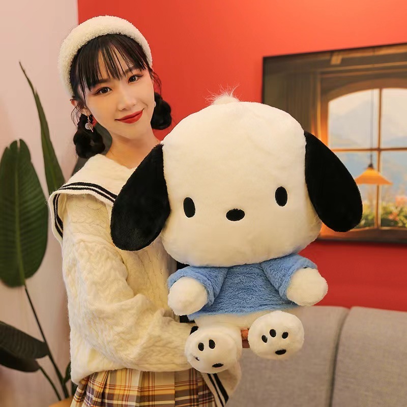 yanxiannv cpc new baby toys 6 to 12 months plush toys stuffed animal dog Blue clothes decorated with long eared dogs