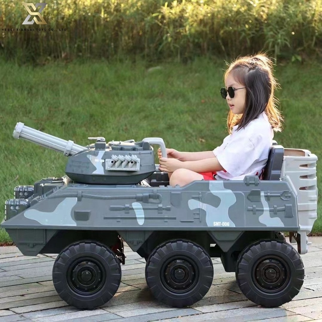 New design 12V battery powered kids electric tank car remote control children ride on car army tank for sale