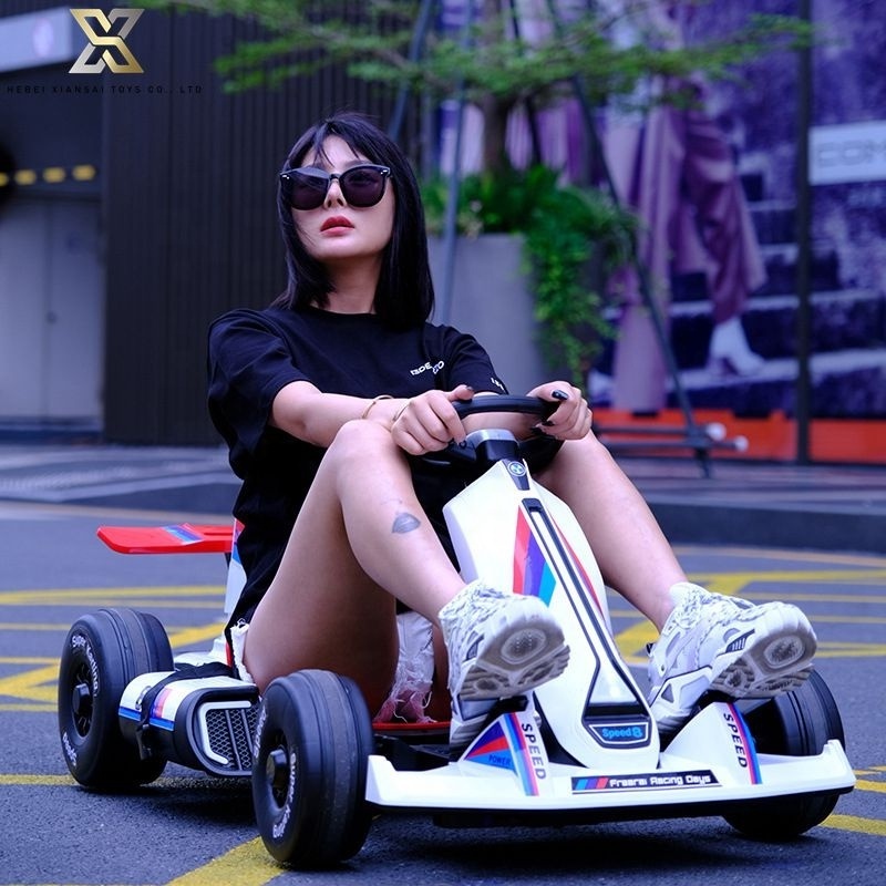 Hot-selling Child Electric Go Kart Red White Yellow Color Plastic with Music Led Light USB Power Battery baby car karts