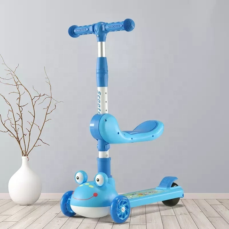 Children's 3-in-1 swing scooter with light and music to sit and ride/ Can be Customized Colorful fashion kids scooter