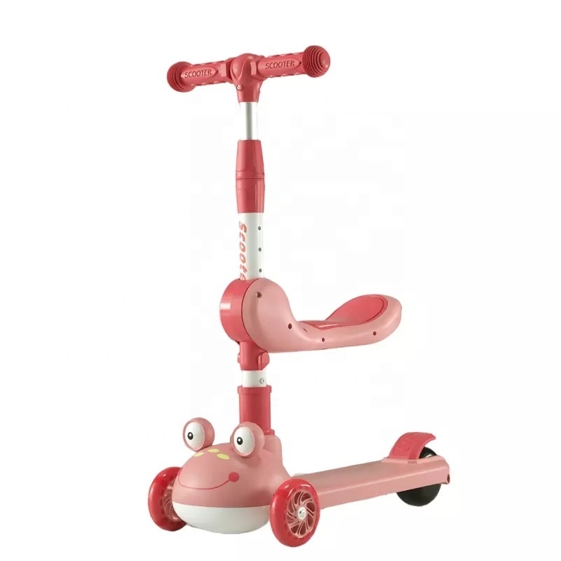 Children's 3-in-1 swing scooter with light and music to sit and ride/ Can be Customized Colorful fashion kids scooter