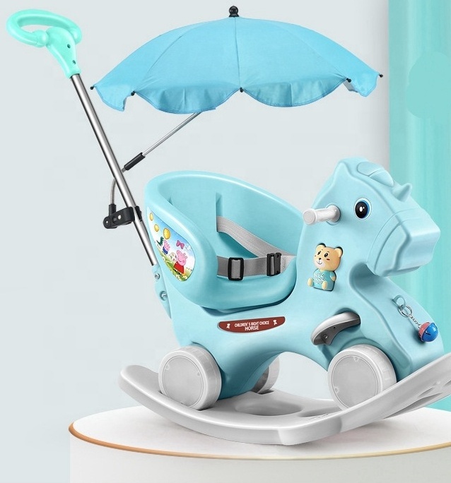 Good quality 2022 kids swing car slide car ride on toy with cool music and light horse duck dog elephant baby ride on car swing