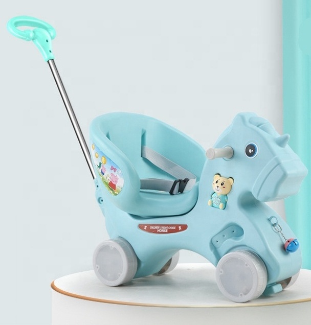 Good quality 2022 kids swing car slide car ride on toy with cool music and light horse duck dog elephant baby ride on car swing