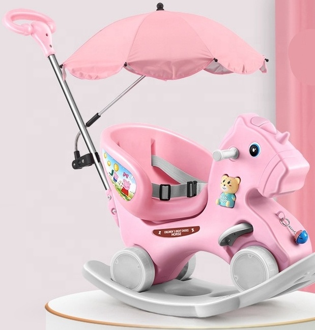 Good quality 2022 kids swing car slide car ride on toy with cool music and light horse duck dog elephant baby ride on car swing