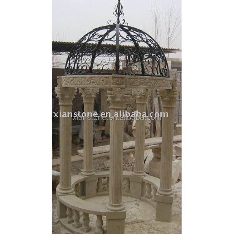 Factory supply Sandstone outdoor gazebo used in the hotel and park